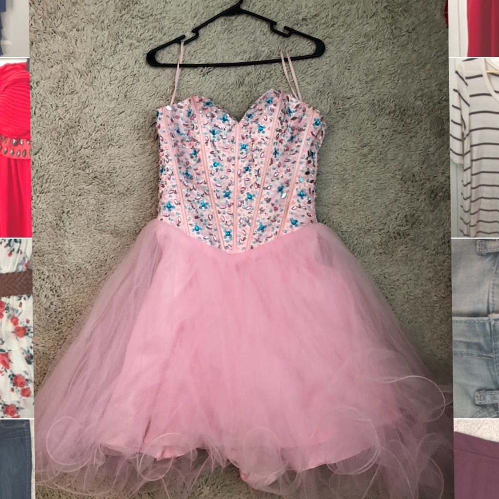 Strapless Beaded Corset Dress